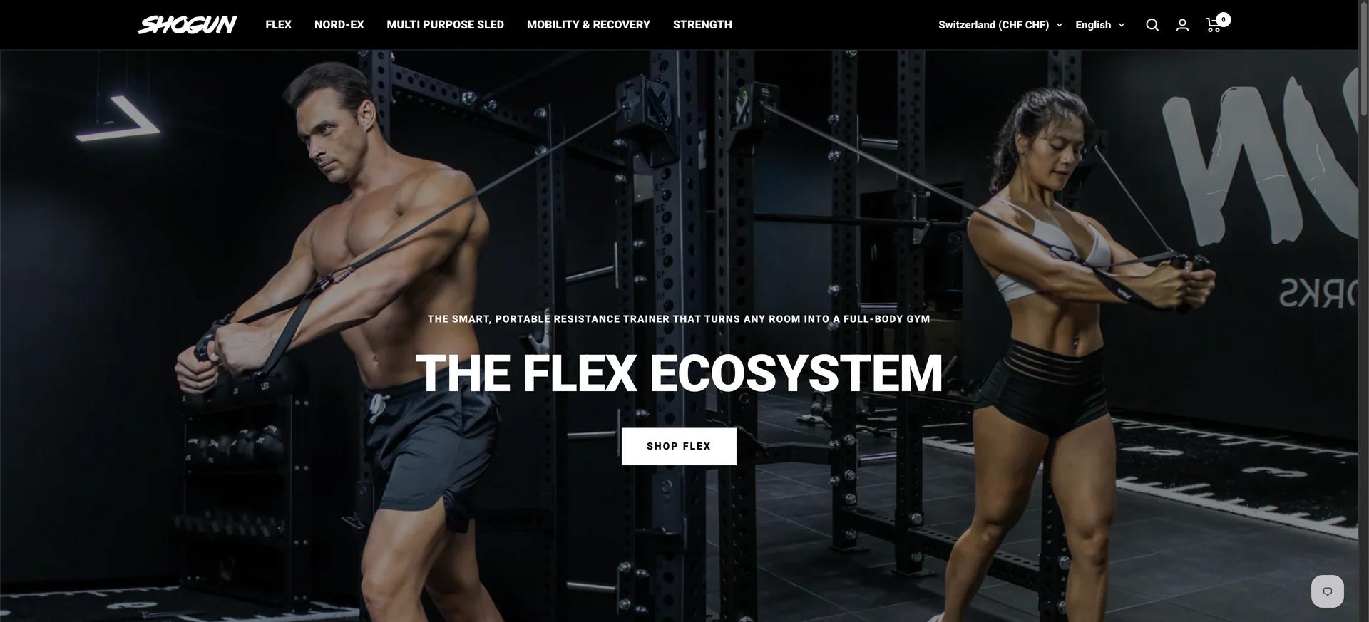 Shogun Sports Shopify storefront